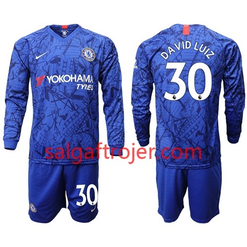 Chelsea Fodboldtrøjer David Luiz 30 Børn Hjemmebanesæt 2019/20 Langærmet Chelsea Fodboldtrøjer David Luiz 30 Børn Hjemmebanesæt 2019/20 Langærmet